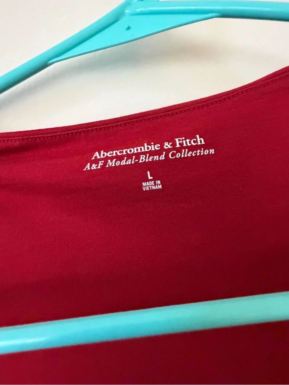Abercrombie & Fitch Red Long-Sleeve Draped Maxi Dress
